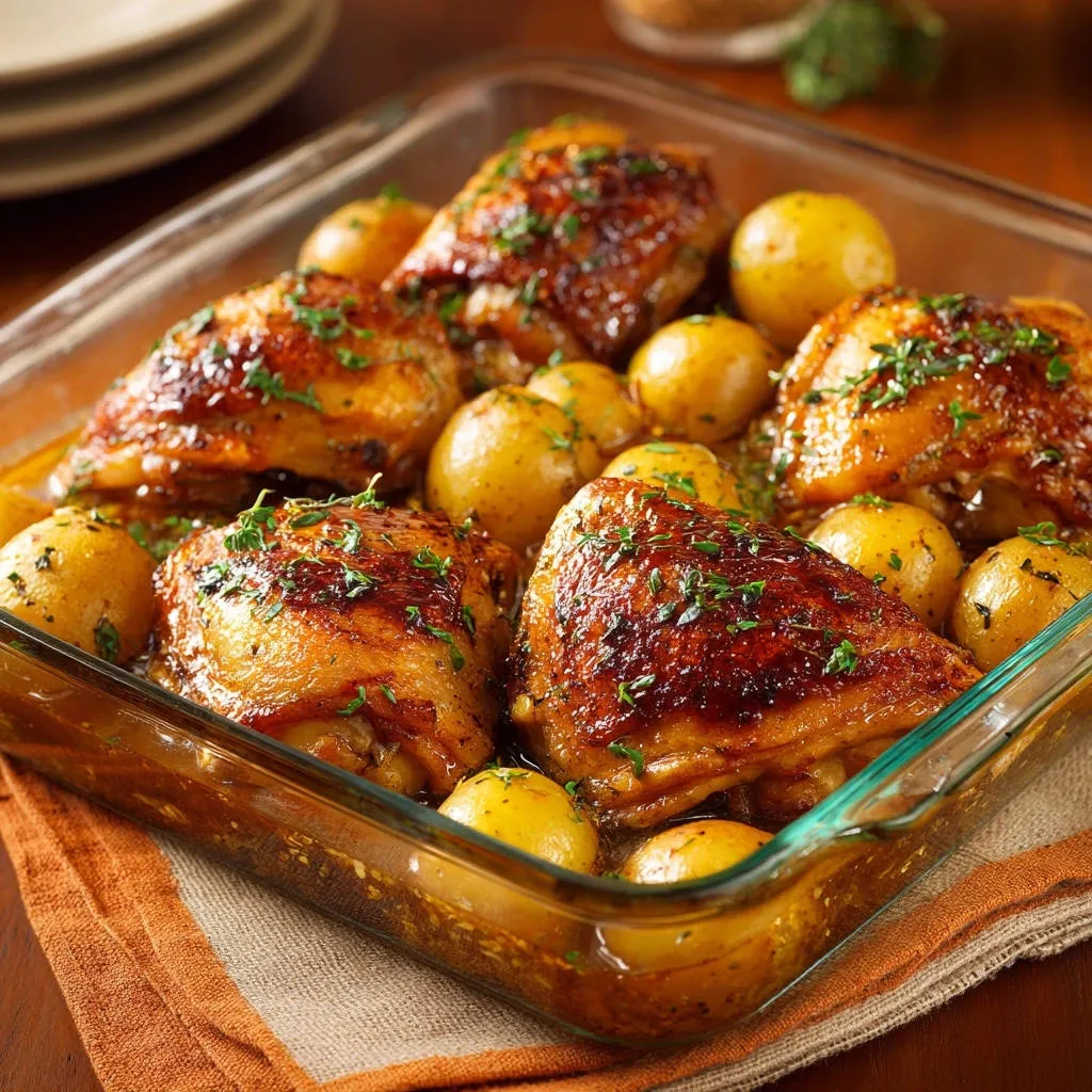 Effortless One-Pan Roasted Chicken & Potatoes Recipe
